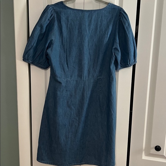 Gap Puff Sleeve Button-Front Mini Dress - Picture 4 of 5